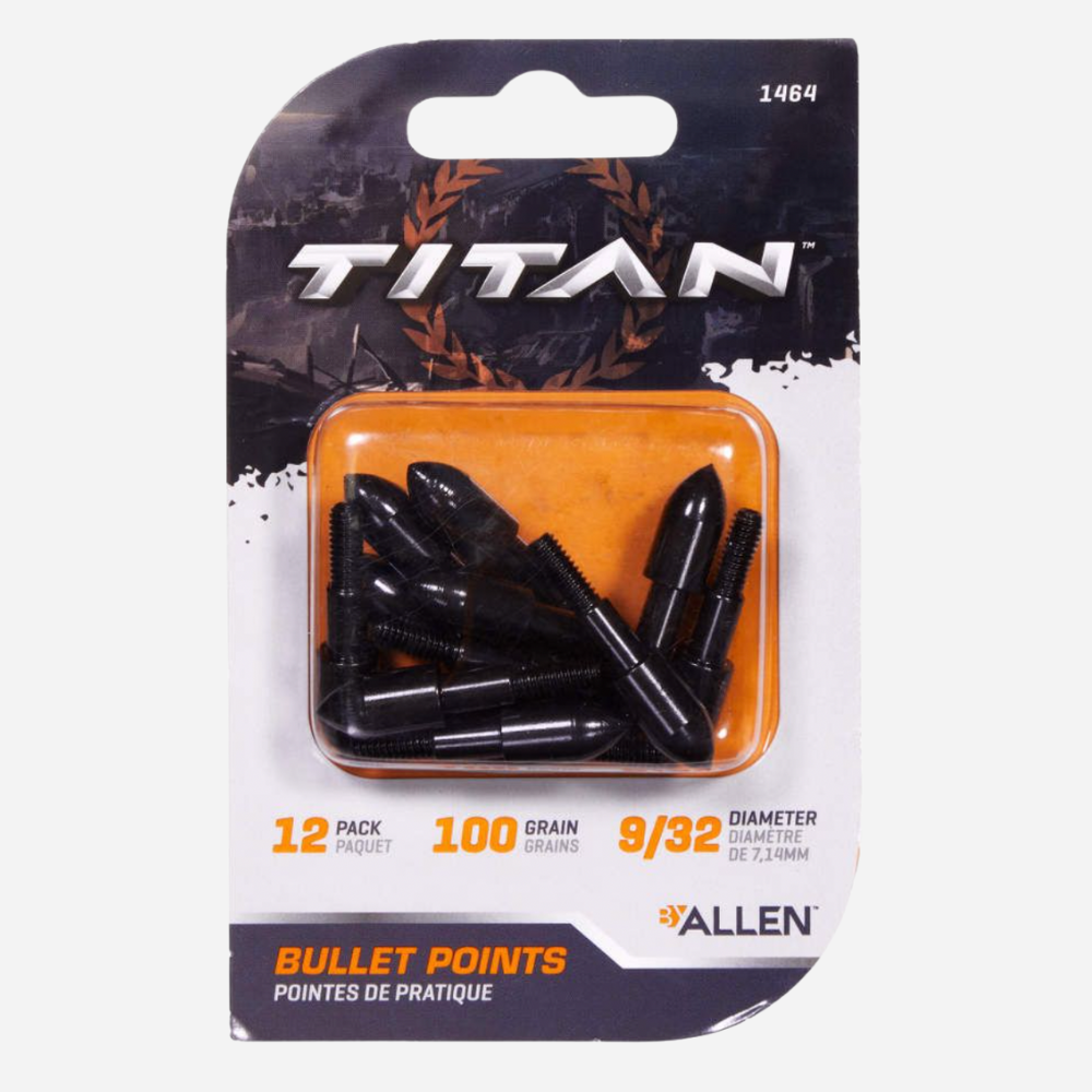 Allen Titan 9/32 Steel Bullet Points 100-Grain