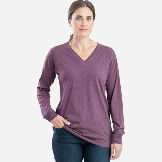 Berne Women Lightweight Performance Long Sleeve T-Shirt - Mauve