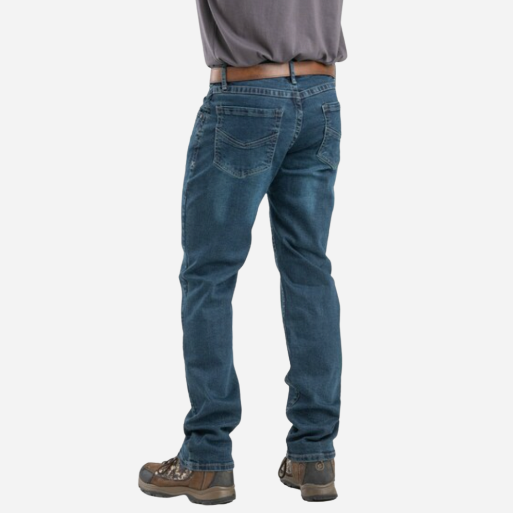 Berne Men's Highland Flex Relaxed Fit Straight Leg Jean - Granite