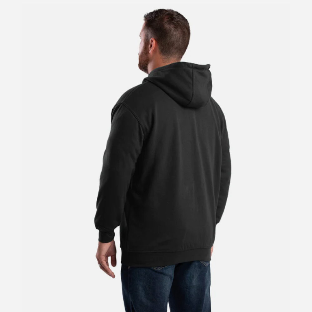 Berne Heritage Thermal-Lined Full-Zip Hooded Sweatshirt - Black