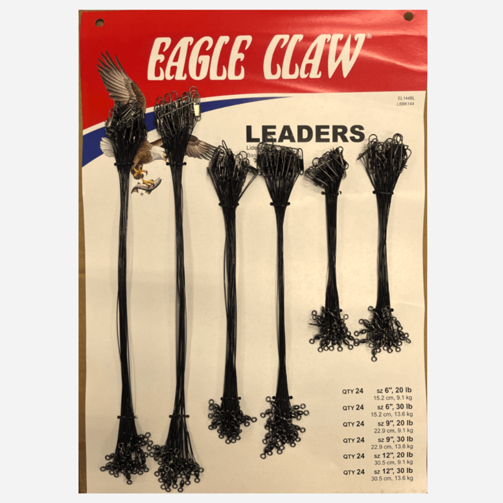 Eagle Claw Leader Board Black 144 Assorted