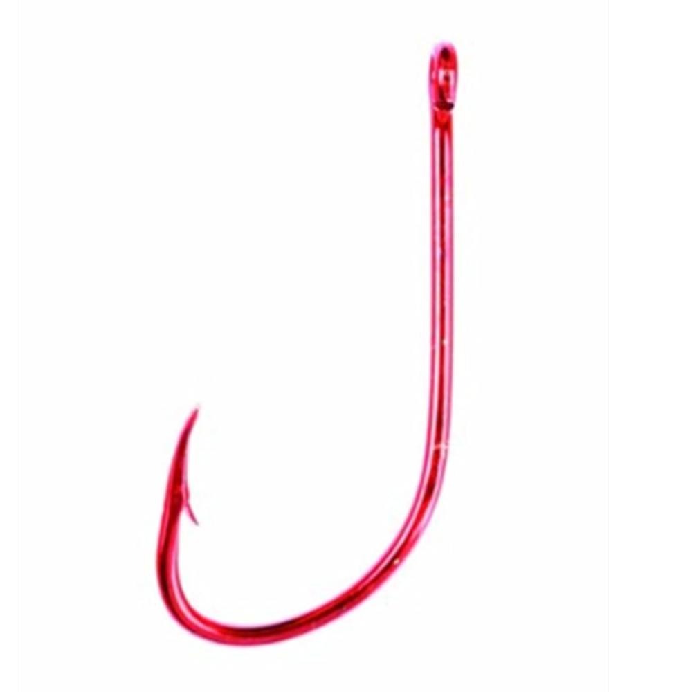 Eagle Claw Red Plain Shank Offset Hook