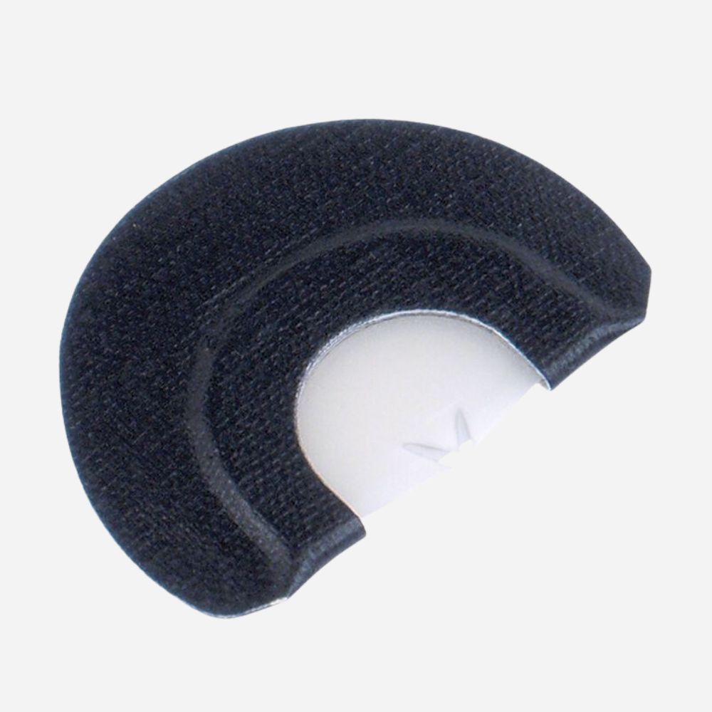 Black foam roller on a white background