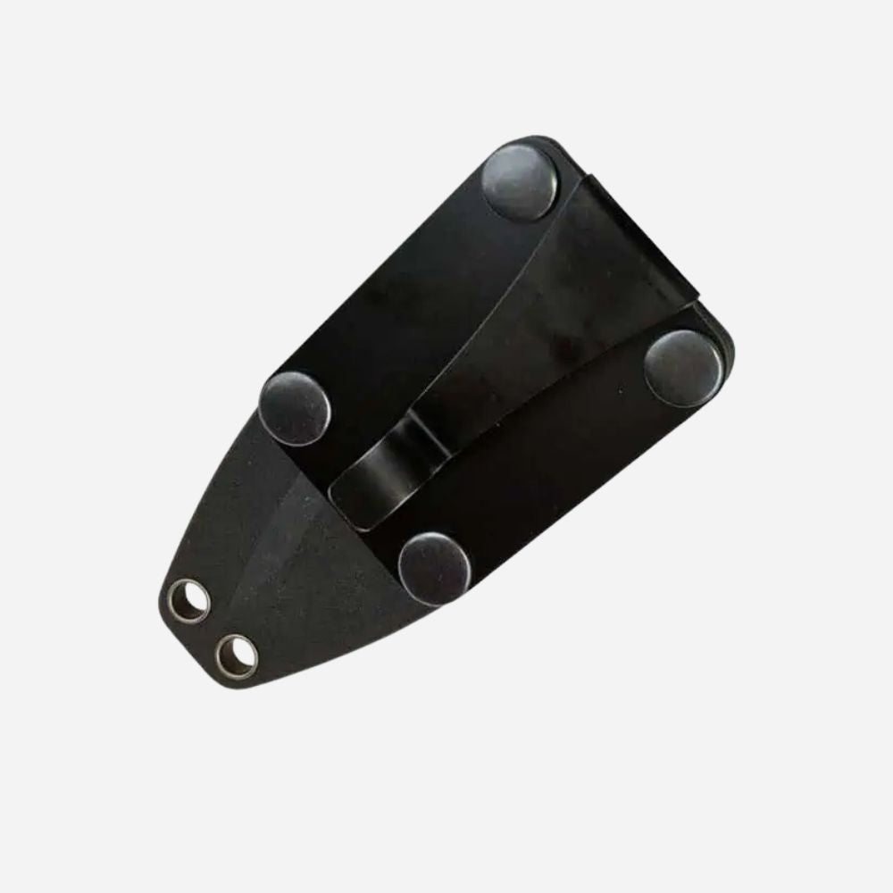 Black metal bracket on a white background