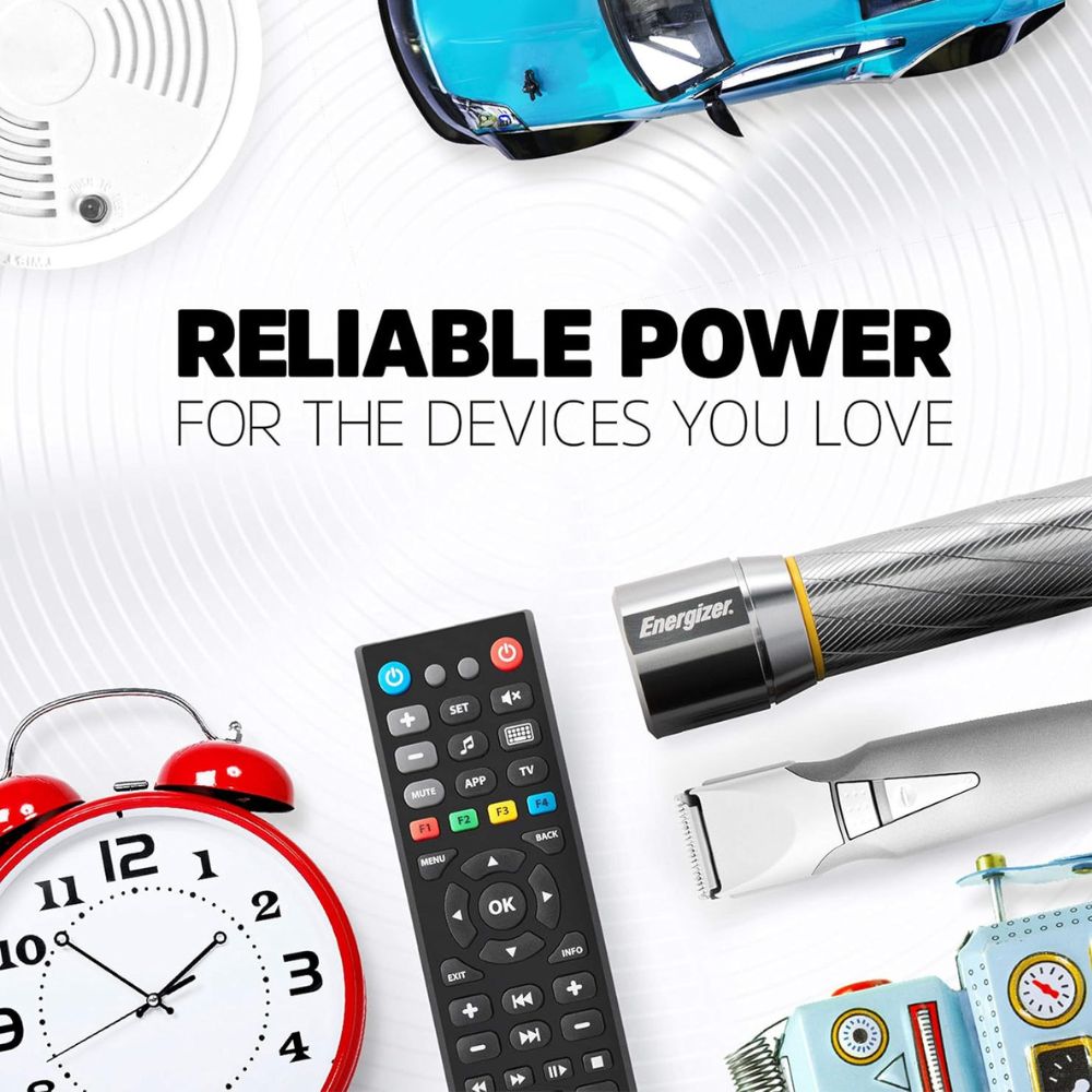 Collection of electronic devices with 'Reliable Power for the Devices You Love' text on a white background.