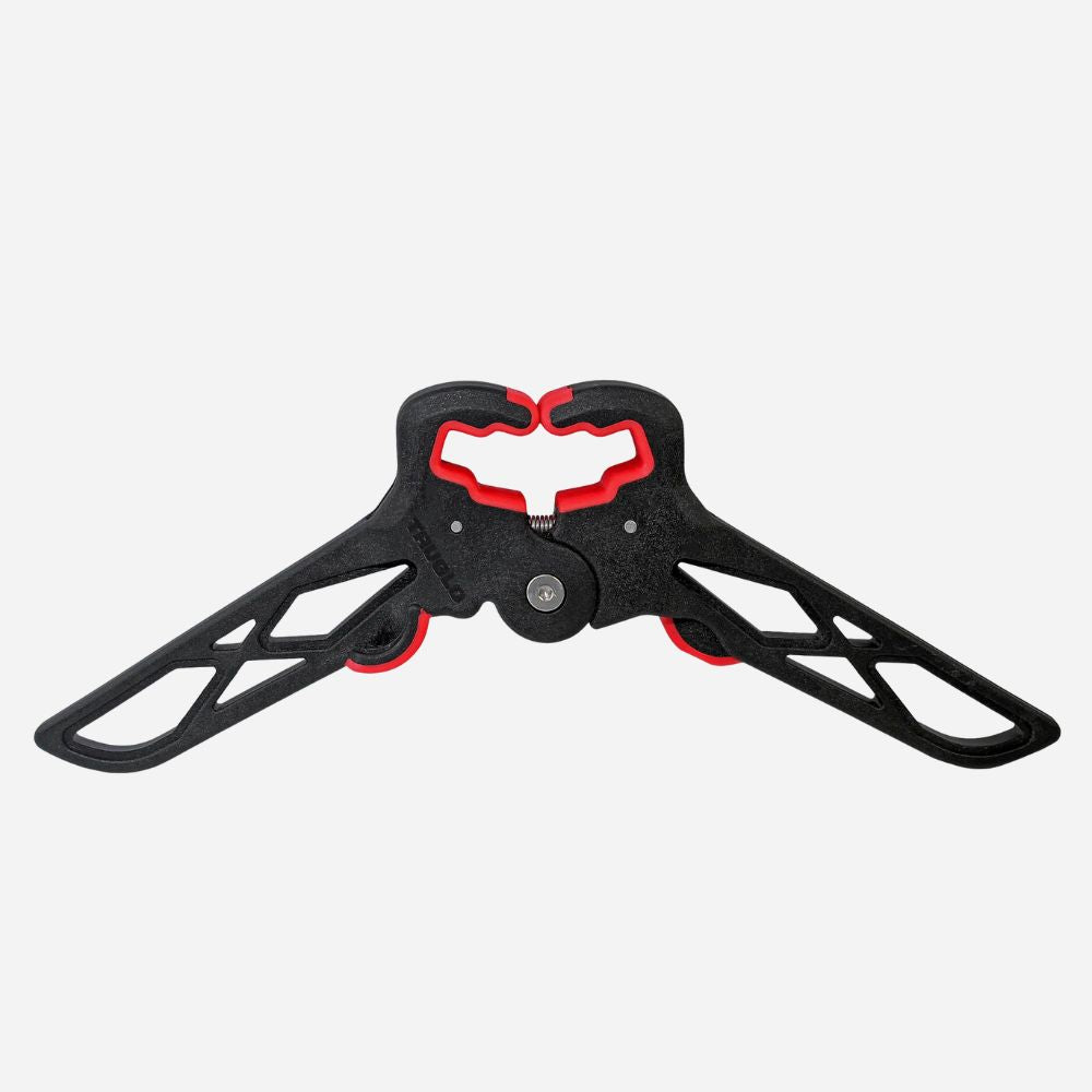 Black and red butterfly clip on a white background