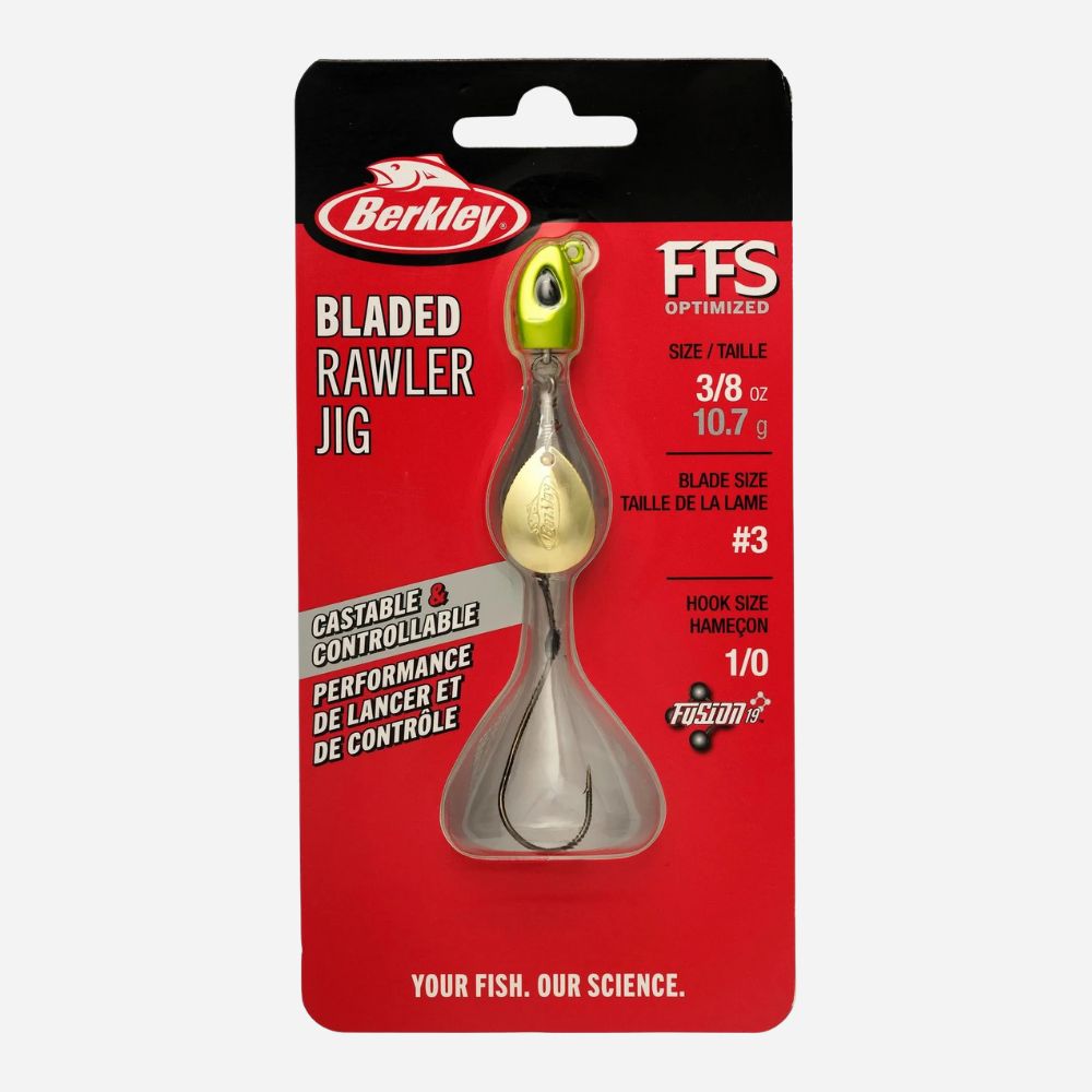 Berkley Bladed Rawler Jig packaging on a white background