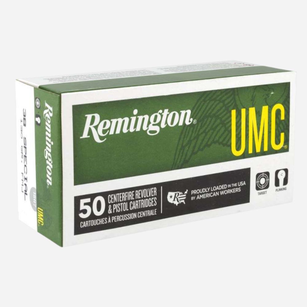 Remington UMC ammunition box on a white background