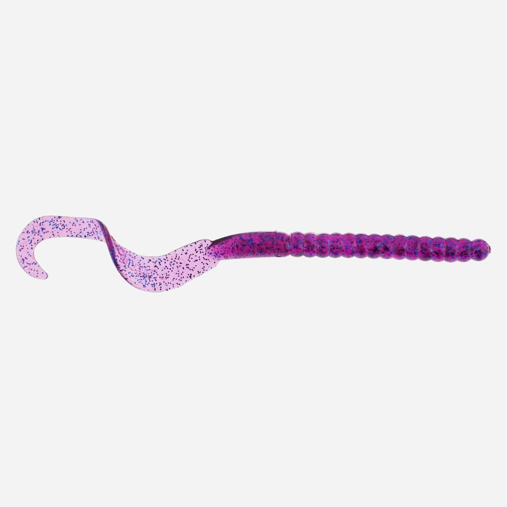 Purple and pink fishing lure on a white background