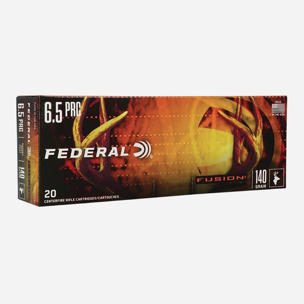 Federal ammunition box with antler design on a white background