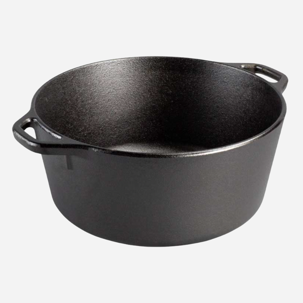 Lodge Cast Iron 5 Quart Seasoned Double Dutch Oven