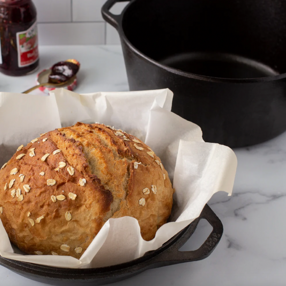 Lodge Cast Iron 5 Quart Seasoned Double Dutch Oven
