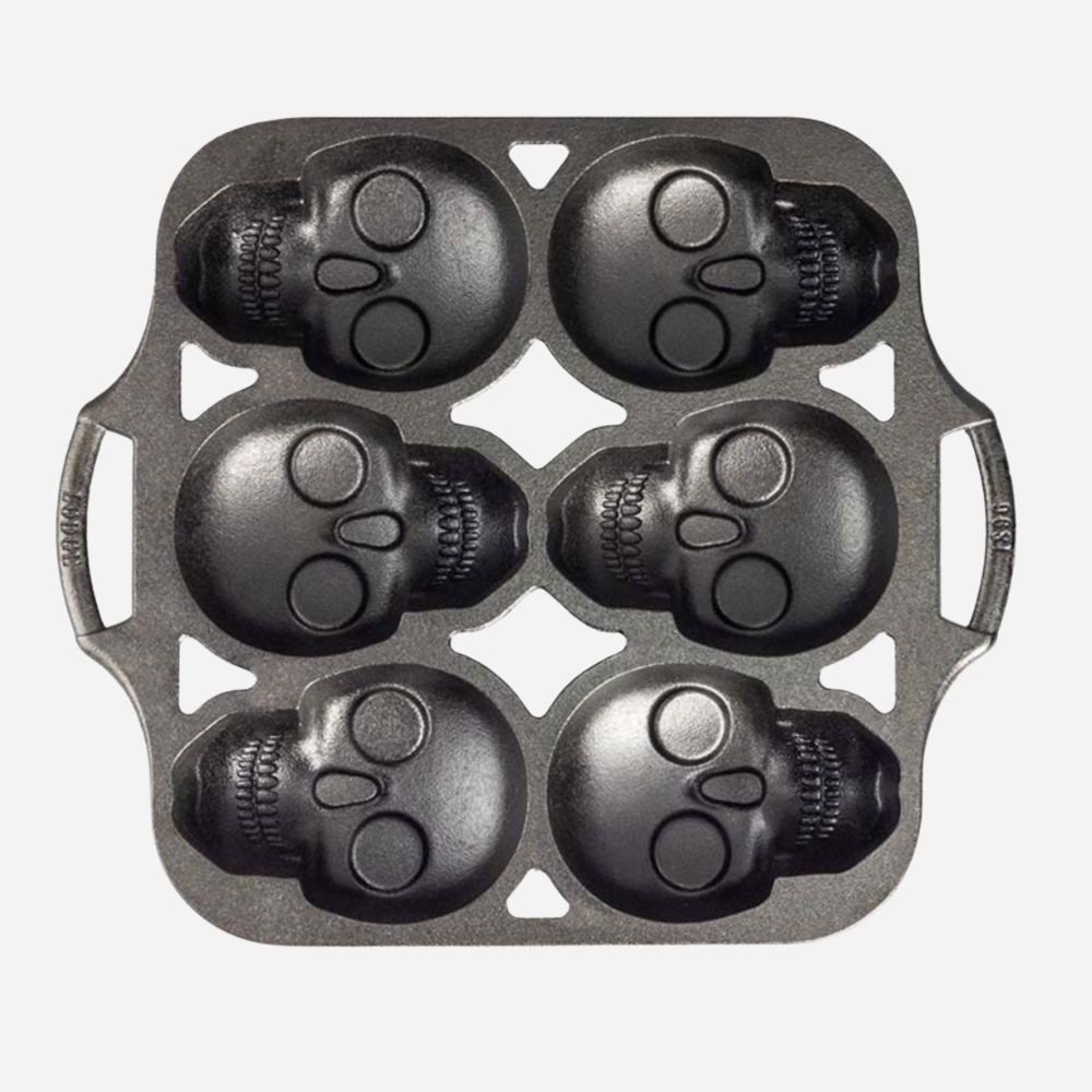 Lodge Cast Iron Mini Skull Cake Pan