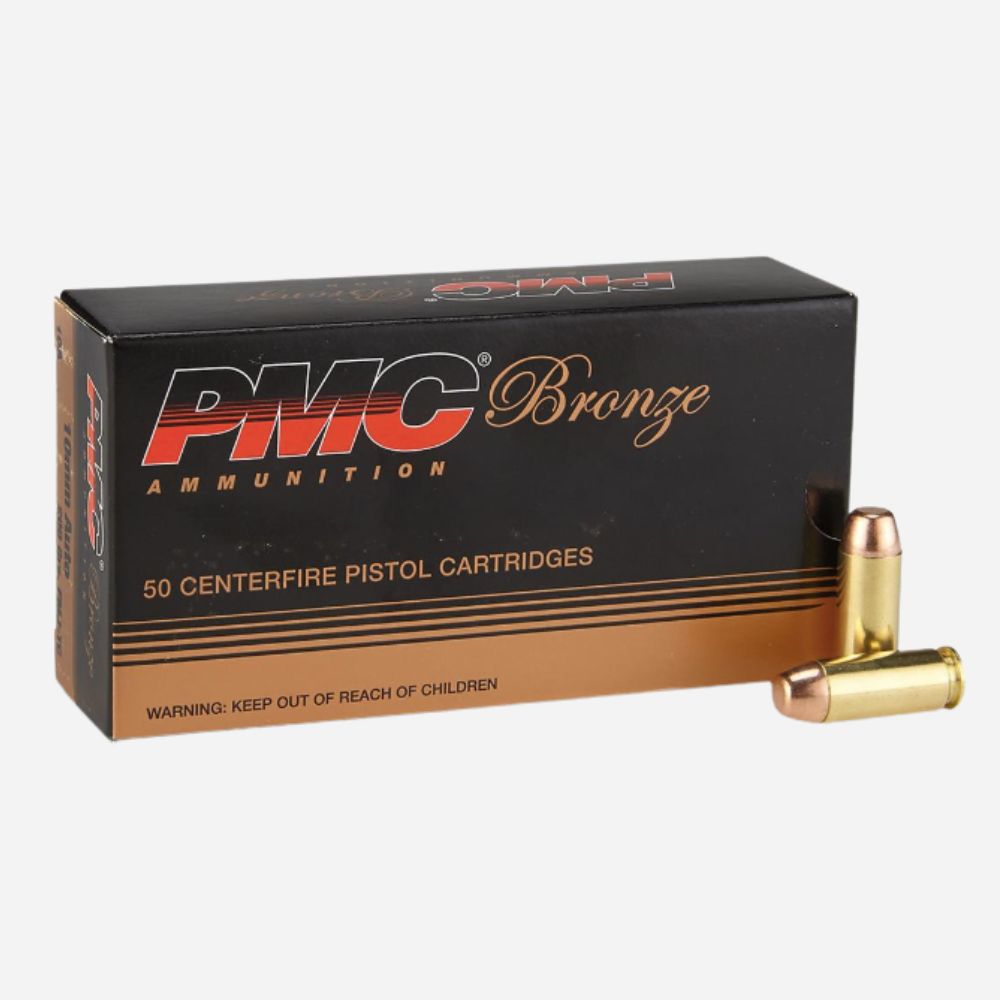 PMC Bronze 10mm 200 Grain FMJ-TC Brass Ammunition - 50 Rounds