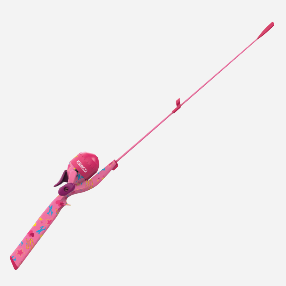 Zebco Youth Wonder Woman Floating Spincast Reel and Fishing Rod Combo