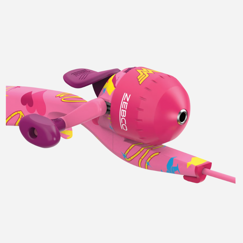 Zebco Youth Wonder Woman Floating Spincast Reel and Fishing Rod Combo