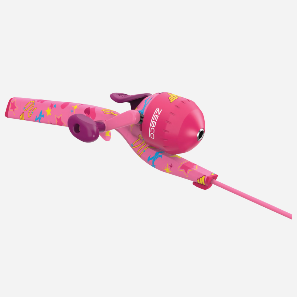 Zebco Youth Wonder Woman Floating Spincast Reel and Fishing Rod Combo