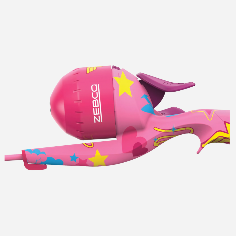 Zebco Youth Wonder Woman Floating Spincast Reel and Fishing Rod Combo
