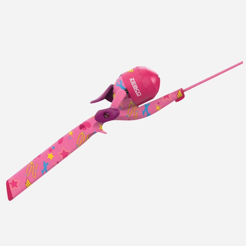Zebco Youth Wonder Woman Floating Spincast Reel and Fishing Rod Combo