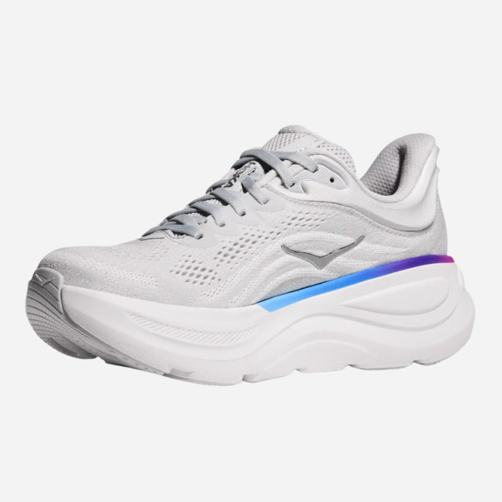 Hoka Women's Bondi 9 Running Shoes - Cosmic Grey/White