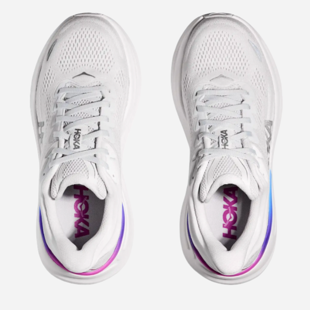 Hoka Women's Bondi 9 Running Shoes - Cosmic Grey/White