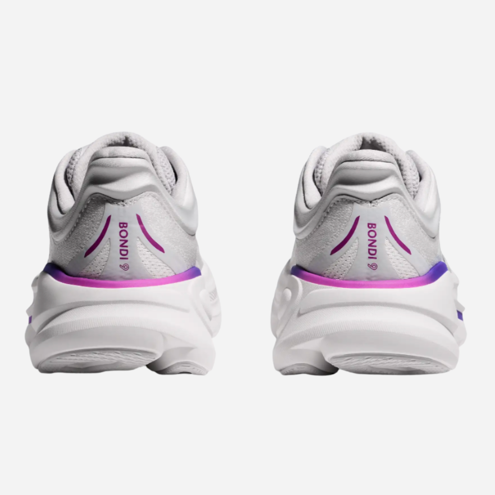 Hoka Women's Bondi 9 Running Shoes - Cosmic Grey/White
