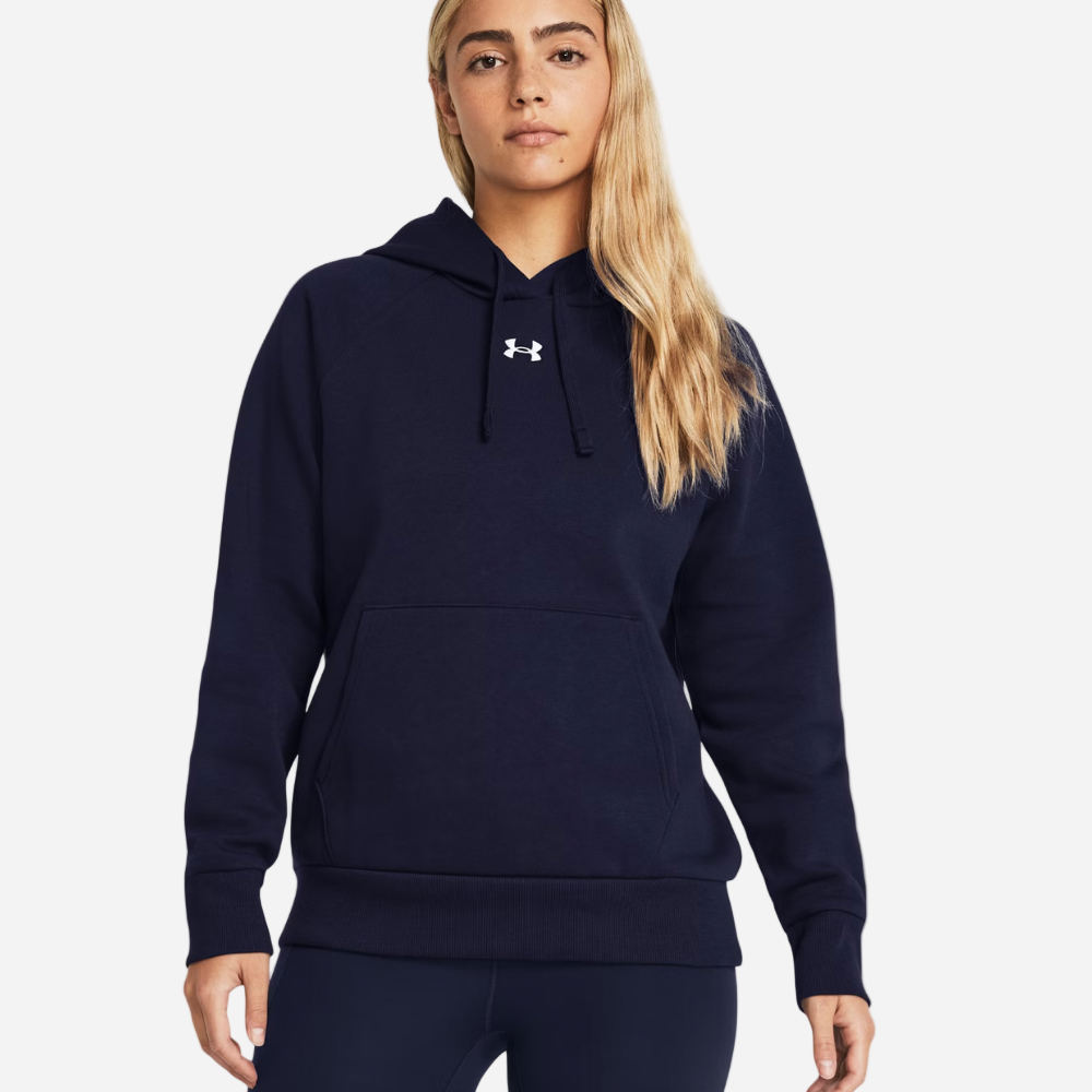 UA Women's Rival Fleece Hoodie - Midnight Navy