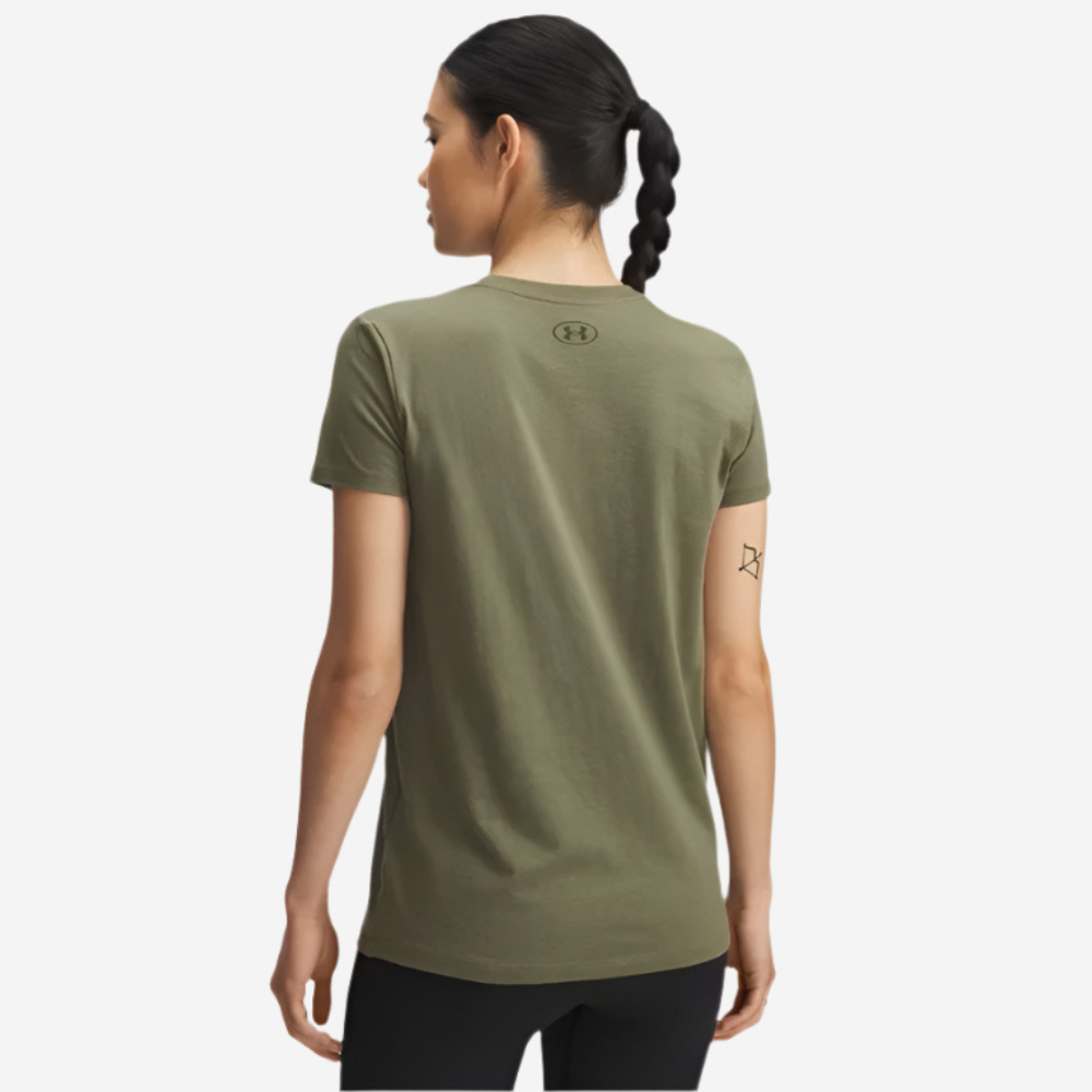 UA Women's Freedom Left Chest Short Sleeve - Marine Od Green