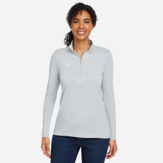 UA Woman's Team Tech Long Sleeve 1/2 Zip - Grey