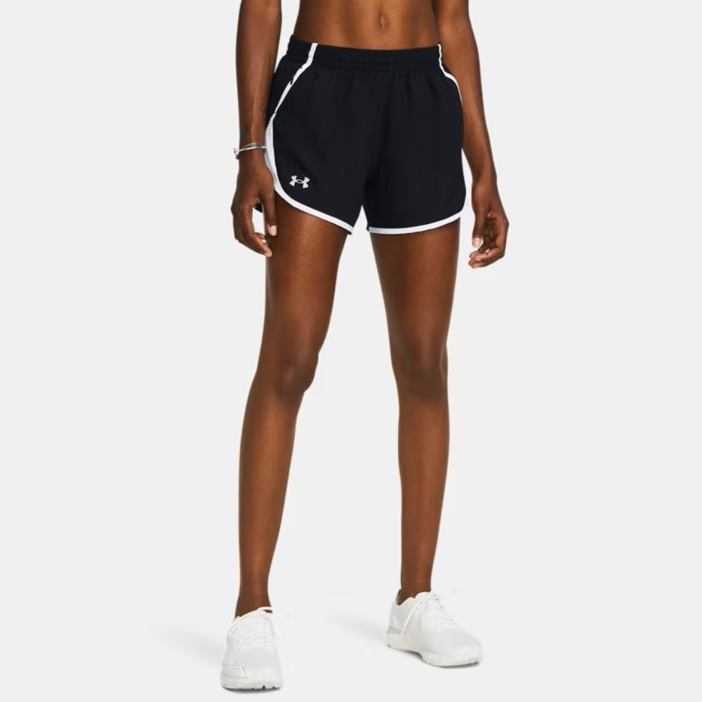 UA Women's Fly By 3" Shorts - Black/White
