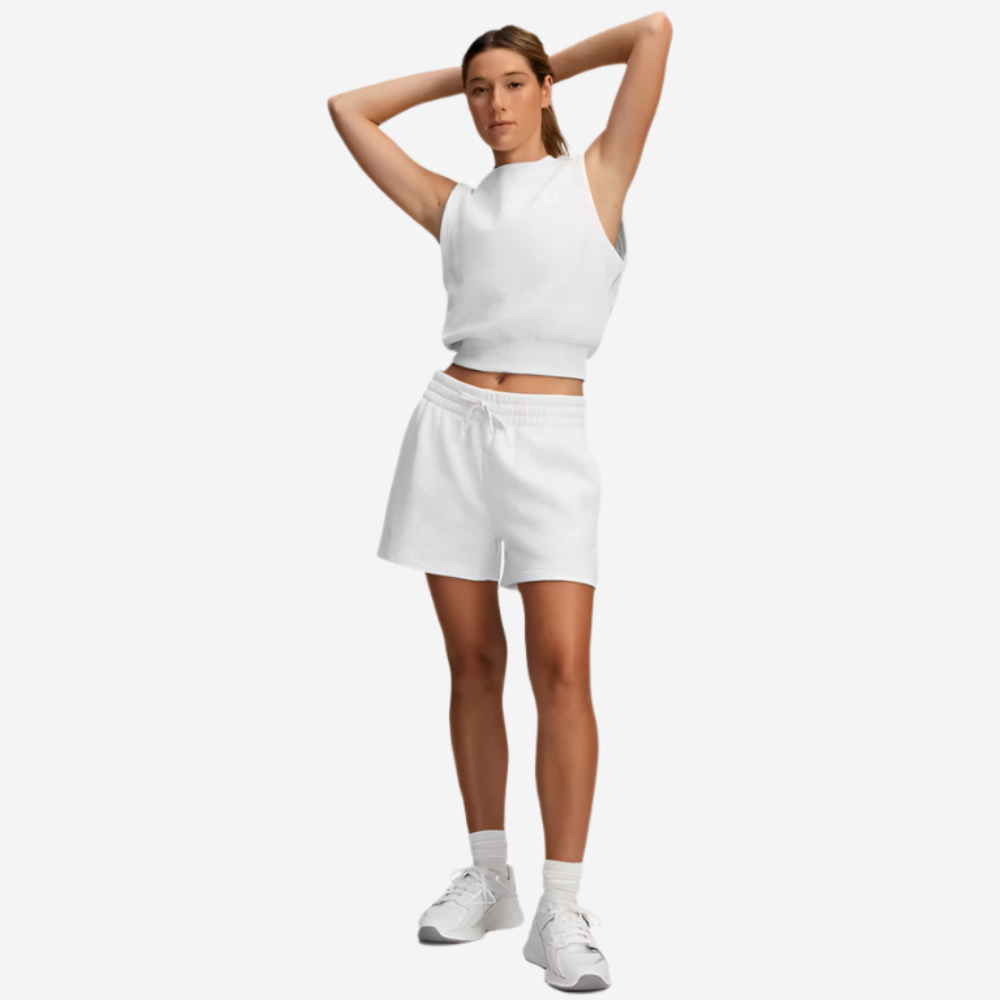 UA Women's Rival Fleece 3.5" Shorts - Distant Grey