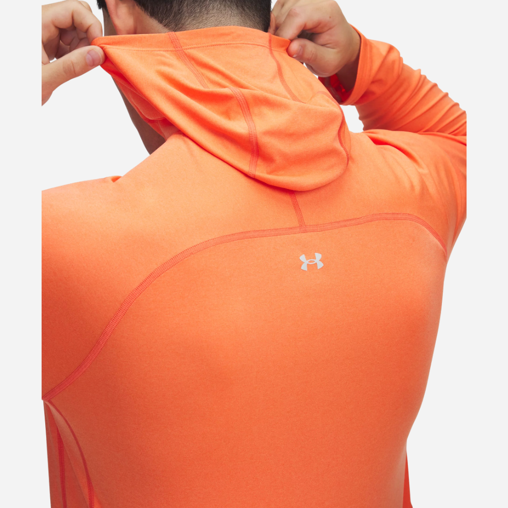 UA Men's Fish Elite Hoodie - Fire/Halo Gray