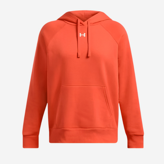 UA Women's Rival Fleece Hoodie - Dark Orange