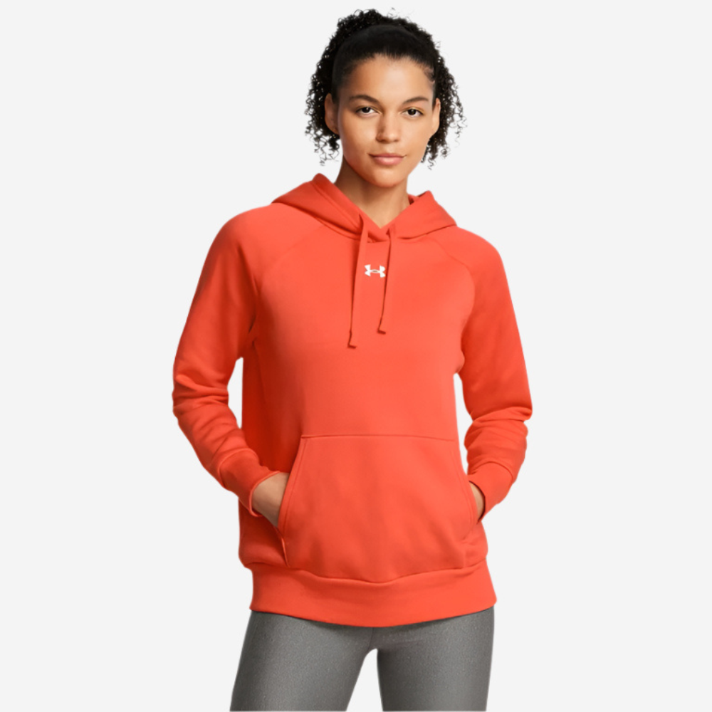 UA Women's Rival Fleece Hoodie - Dark Orange