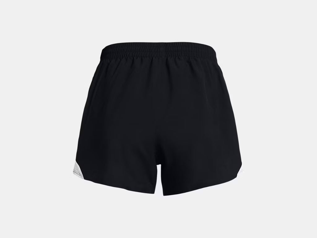 UA Women's Fly By 3" Shorts - Black/White