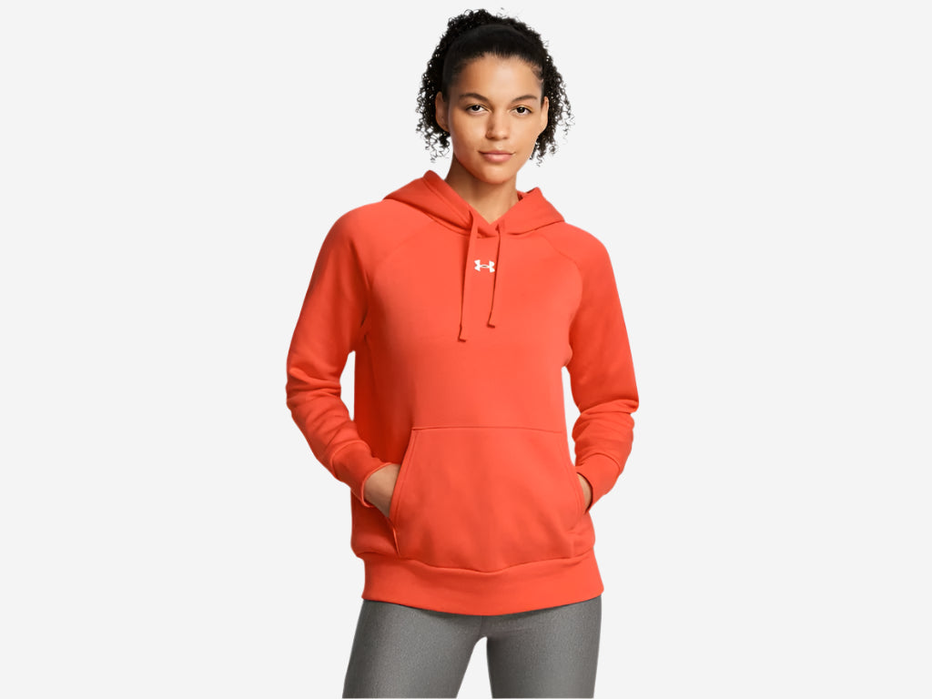 UA Women's Rival Fleece Hoodie - Dark Orange