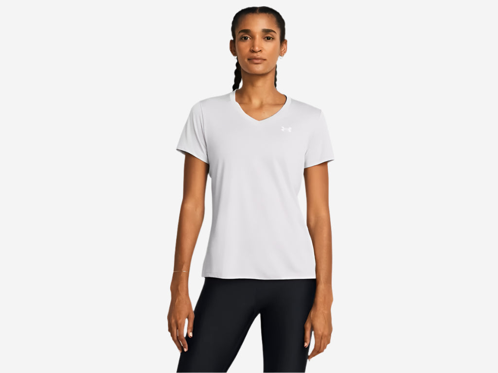 UA Women's Tech™ Twist V-Neck T-Shirt - Halo Gray