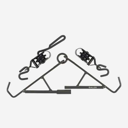 Two black Allen brand latches on a white background