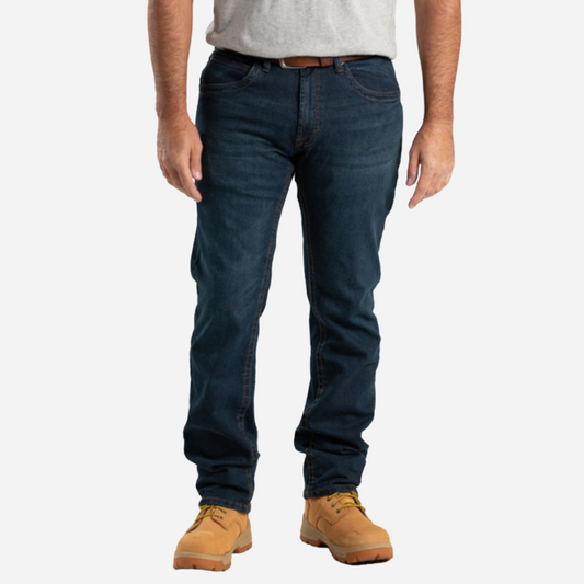 Berne Men's Highland Flex Relaxed Fit Straight Leg Jean - Dark Wash