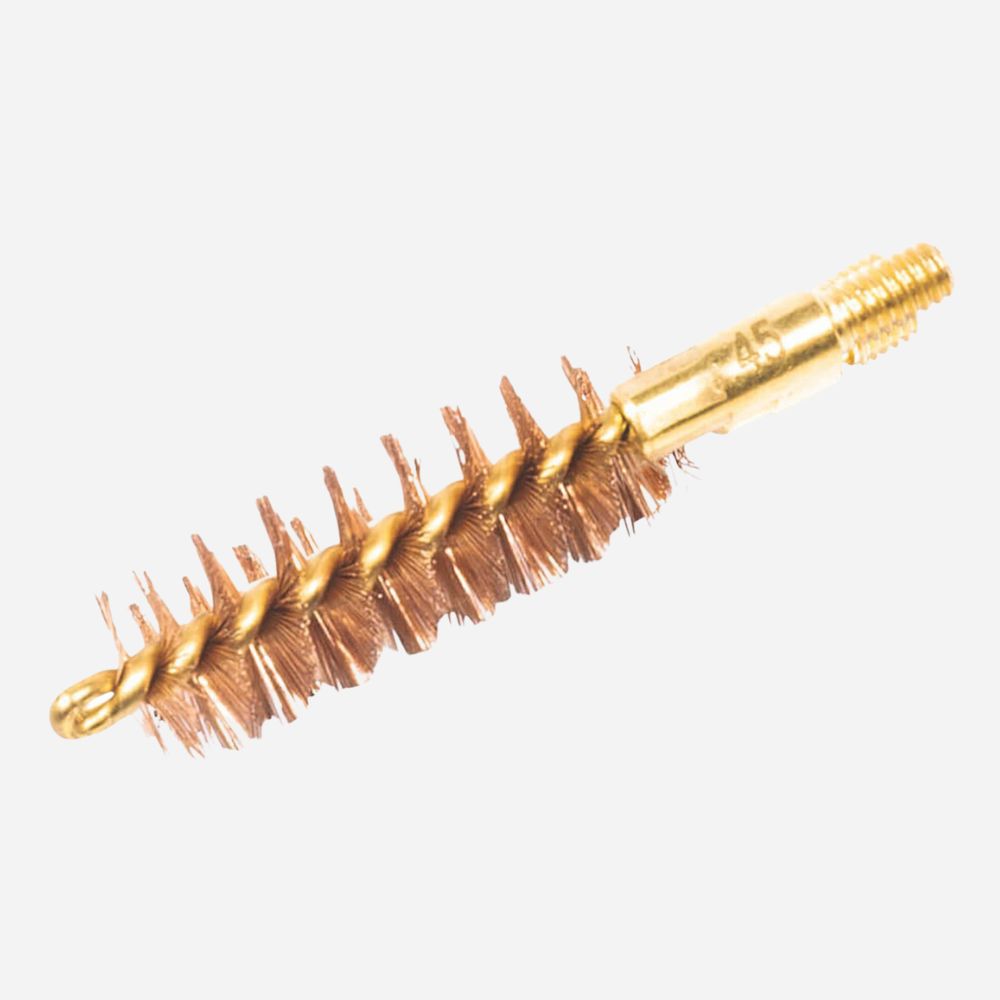 Bronze cleaning brush on a white background