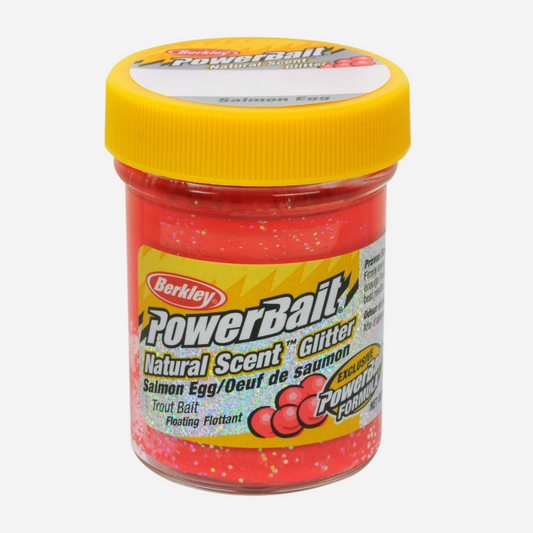 Berkley PowerBait Natural Glitter Trout Fishing Dough Bait - Salmon Egg