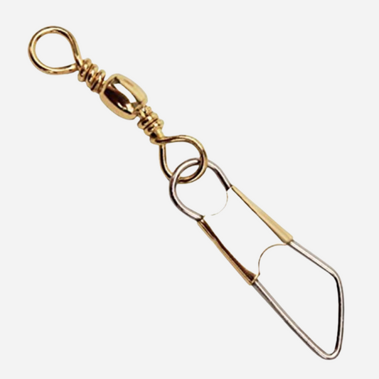 Eagle Claw Brass Barrel Swivel with Safety Snap