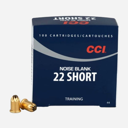 Box of CCI 22 Short noise blank cartridges on a white background