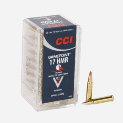 CCI .17 HMR 20 Grain Gamepoint Jacketed Soft Point Ammo - 50 Rounds