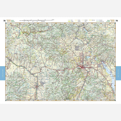 A detailed topographical map of Colorado, showing roads, topography, and labels, presented as a flat product shot against a light gray background.