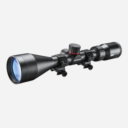 Riflescope on a white background