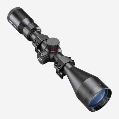Black rifle scope on a white background