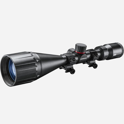 Black rifle scope on a white background