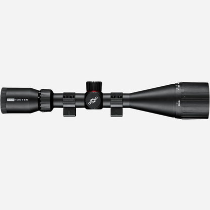 Black hunting scope on a white background