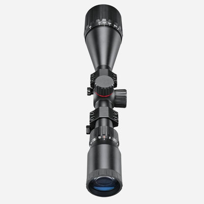 Riflescope on a white background